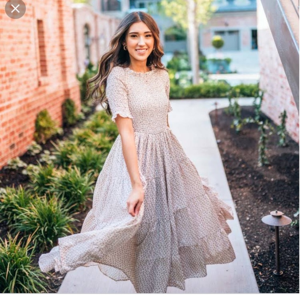 Smocked floral dress